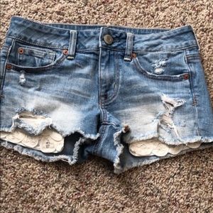 Denim Ripped Shorts